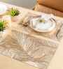 Palm Royale Golden PVC Table Mats (Set of 6)