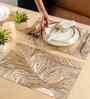Palm Royale Golden PVC Table Mats (Set of 6)