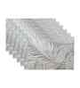 Palm Royale Silver PVC Dining Table Mats (Set of 6)
