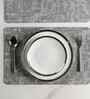 Silver Weave Grey Woven Texture PVC Dining Table Mats (Set of 6)