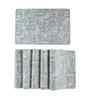 Silver Weave Grey Woven Texture PVC Dining Table Mats (Set of 6)