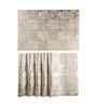Urban Grid Golden PVC Dining Table Mats (Set of 6)