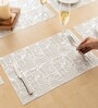 Urban Grid Silver PVC Dining Table Mats (Set of 6)
