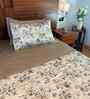 Brown 100% Cotton Floral 250 GSM Double Bed AC Comforter