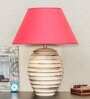 Henry Black Cotton Shade Night Lamp With Wood Base