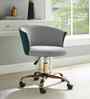 Paolo Velvet Fabric Guest Chair In Green & Black Colour
