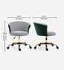 Paolo Velvet Fabric Guest Chair In Green & Black Colour