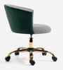 Paolo Velvet Fabric Guest Chair In Green & Black Colour
