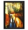 Paper 28.5 x 0.2 x 19 Inch Multicolor Forest Landscape Framed Art Prints