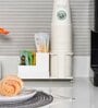 White Carbon Steel Paper Cup Storage Organizer