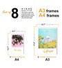 Paper Framed Bonjour Blossom White Set Of 8 Art Print