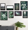 Paper Framed Forest Grump Black Set Of 8 Art Print