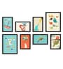 Paper Framed Kids Art Black Set Of 8 Art Print
