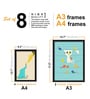 Paper Framed Kids Art Black Set Of 8 Art Print