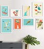 Paper Framed Kids Art White Set Of 8 Art Print