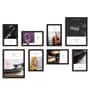 Paper Framed Musical Instruments Black Set Of 8 Art Print