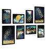 Paper Framed Ocean Galaxy Black Set Of 8 Art Print