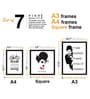 Paper Framed Poster Charming Charlie Black White Set Of 7 Art Print