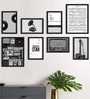 Paper Framed Star Music Black Set Of 8 Art Print