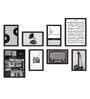 Paper Framed Star Music Black Set Of 8 Art Print