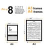 Paper Framed Star Music Black Set Of 8 Art Print
