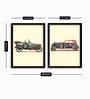 Animeist Multicolour Paper Framed Transport Art Print Set of 2