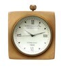 Paper Weight Brown Brass Table Clock