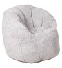 Papillon XXXL Round Bean Bag With Beans In Grey Colour