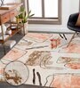 Paprika Abstract Polyester 8' X 10' Machine Made Carpet