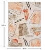 Paprika Abstract Polyester 8' X 10' Machine Made Carpet