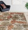 Paprika Floral Polyester 9' X 12' Machine Made Carpet