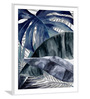 Paradise Athena Blue Paper Framed Landscape Art Panels Set of 3