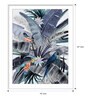 Paradise Athena Blue Paper Framed Landscape Art Panels Set of 3