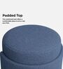 Paradiso Fabric Pouffe In Denim Blue Colour