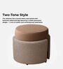 Paradiso Fabric Pouffe In Geowave Taupe & Claystone Colour