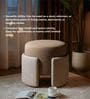 Paradiso Fabric Pouffe In Geowave Taupe & Claystone Colour