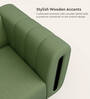 Paramount Fabric 1 Seater Sofa in Green Colour