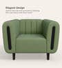 Paramount Fabric 1 Seater Sofa in Green Colour