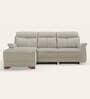 Parana Leatherette L Shape Recliner Sofa In Beige Colour