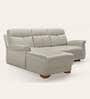 Parana Leatherette L Shape Recliner Sofa In Beige Colour
