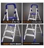 Parasnath Home Pro 5 Step 5.1 Ft Light Weight Aluminium Heavy Duty Folding Ladder