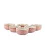 Parikrama 250ml Red & White Ceramic (Set of 6) Dinner Bowl