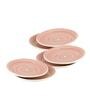 Parikrama 7 Inch Red Ceramic (Set of 6) Quarter Plate