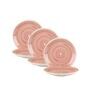 Parikrama 7 Inch Red Ceramic (Set of 6) Quarter Plate
