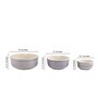 Parikrama Blue Spiral (Set of 3) Ceramic Serving Bowl