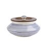 Parikrama Blue Spiral 1000ml Ceramic Serving Handi