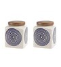 Parikrama Blue Spiral 200ml (Set of 2) Ceramic Storage Jar