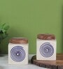 Parikrama Blue Spiral 200ml (Set of 2) Ceramic Storage Jar