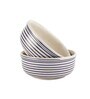 Parikrama 350ml White & Blue Ceramic (Set of 2) Dinner Bowl