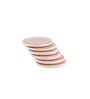 Parikrama Red Spiral (Set of 6) Ceramic Table Coaster